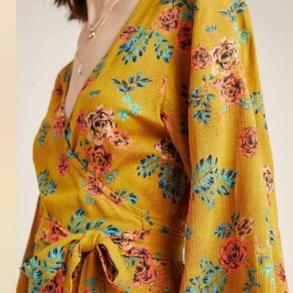 Faithful the Brand by Anthropologie Floral Wrap Dress Size 4 - Picture 3 of 7